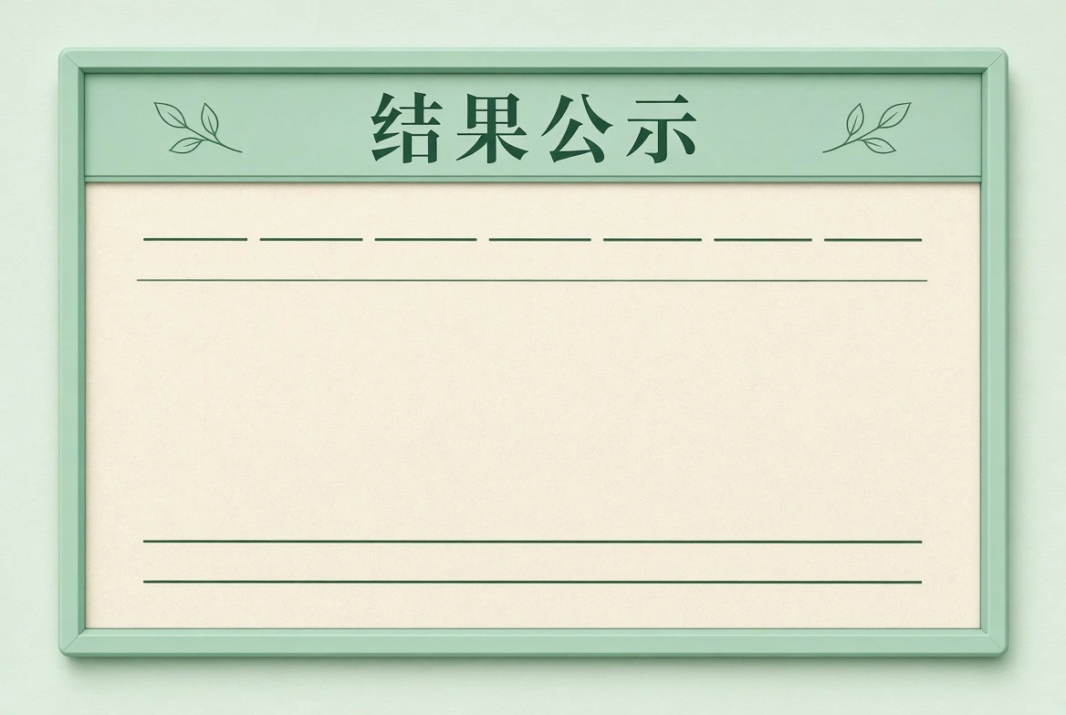 结果公示